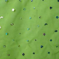 Tissu en maille à sequins et dentelle brodée, 100% polyester tricoté, pour robes de mariée et jupes de princesse pour enfants