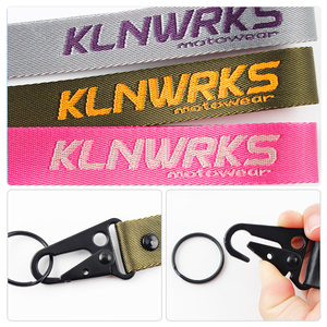 High Quality Woven Embroidered Logo Polyester Short Wrist Lanyard For <strong>Keys</strong> <strong>Custom</strong> Women Holder Cute Lanyards - Product Image 3
