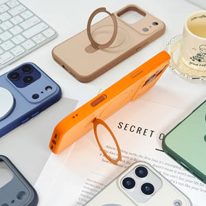 Nouvelle Coque Magnétique Mate 360 Intégrale avec Support et Protection d'Objectif pour <span class=keywords><strong>iPhone</strong></span> 17 <span class=keywords><strong>Pro</strong></span>/16/15/13/<span class=keywords><strong>11</strong></span> en TPU+PC, Design Luxe Antichoc - Product Image 3