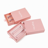 Vente en gros de boîte d'emballage cadeau à tiroir rose imprimé haut de gamme personnalisé pour les lèvres design en papier de qualité supérieure pour shampoing lèvres