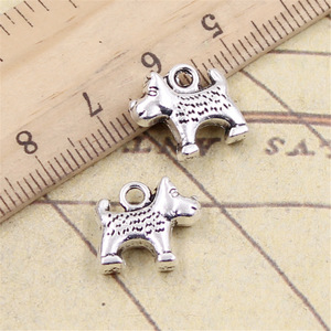 Ciondoli cane dalmata 13x14mm ciondoli Color argento tibetano gioielli antichi che fanno fai da te artigianato fatto a mano - Product Image 2