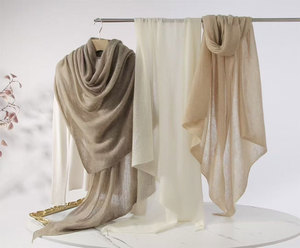 ผ้าคลุมแคชเมียร์ + ผ้าคลุมไหล่100% ผ้าขนแคชเมียร์งาช้างฤดูหนาว - Product Image 4