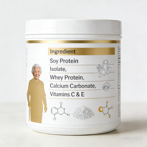 Proteína en Polvo con Calcio, Vitamina C, Vitamina <span class=keywords><strong>E</strong></span> y Sabor a Plátano y Leche, Proteína Dual (Soya + Suero), Nutrición para la Salud de Personas Mayores, OEM a Granel - Product Image 3