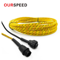 Système professionnel de détection de fuites d'eau, réseau TCP/GSM, alarme sonore, application intelligente Tuya, câble de détection 100-200m