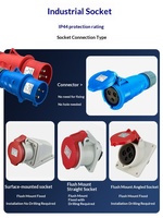 Prise industrielle robuste anti-éclaboussures Weipu TYPR285 IEC 60309 16A 32A 3 4 5 broches, connecteur CEE pour la construction en usine