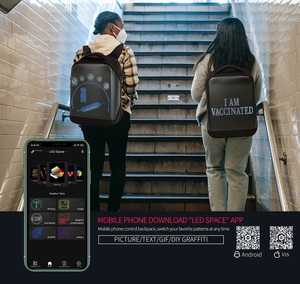 Jode tas punggung LED digital untuk pengendara, tas ransel led definisi tinggi dengan layar, tas punggung led iklan Ksatria - Product Image 3