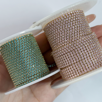 Chaîne Vintage Authentique en Plaqué Or 14 Carats, Sertie de Griffes 2mm avec Zircon, pour Fabrication de Colliers, Bracelets et Bijoux DIY, Fournitures Permanentes