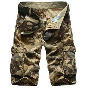 Hot Koop 2021 Zomer Mannen Plus Size Camo Streetwear Katoen Shorts Mode Cargo Shorts Met Zakken