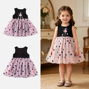 <span class=keywords><strong>Robe</strong></span> sans manches respirante à motif étoile pour bébés filles, idéale pour garder au frais en été chaud - Product Image 1