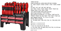 Jeu de tournevis manuel en acier au carbone de haute qualité, 100 pièces, pour réparation domestique, jeu de embouts durable, emballage blister, kit d'outils portables