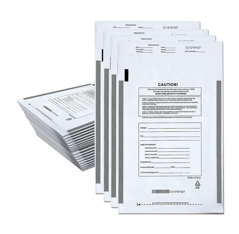 BankSupplies Clear Evidence Bags | Case Of 100 | 9W X 12H | Tamper - View #4