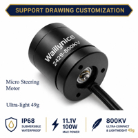 Moteur sans balais étanche IP68 Waillynice 2429 800KV 11.1V 2-4S 100W pour propulseur de direction sous-marine ROV