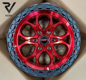 Jantes Beadlock tout-terrain personnalisées Hunt 17 20 pouces 6x139.7 6x135 Noir satiné Forgées pour Land Rover Ford Toyota Jeep - Product Image 2