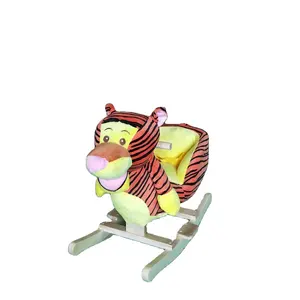 2020 vendite calde peluche sedia a dondolo in forma di tigre con il bambino ninna nanna musica suono