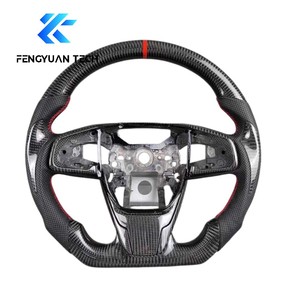 พวงมาลัยแอลอีดีแบบสปอร์ตคาร์บอนไฟเบอร์ปลอมแปลงสำหรับฮอนด้า CRV CRZ 10th Gen <span class=keywords><strong>Civic</strong></span> Type R Fk7 2015 2016 2017 <span class=keywords><strong>2018</strong></span> 2019 2020 - Product Image 2