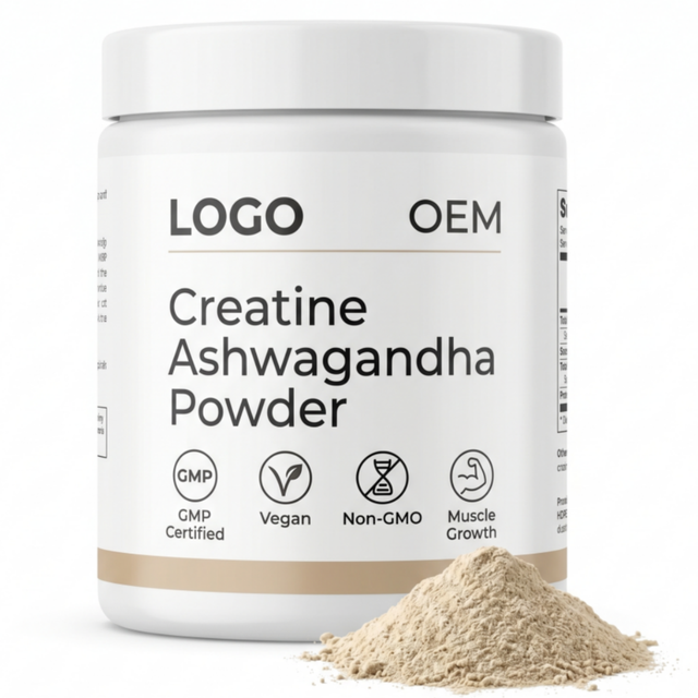 GMP Certified Vegan Non GMO Adult Sugar-Free Private Label Muscle Growth Pre Workout Flexible MOQ Wholesale Creatine Ashwagandha