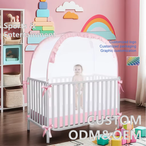 Portatile a un solo strato pieghevole in poliestere da giocare a baldacchino per bambini con cupolino a cupola per bambini e palo in alluminio per decorazioni da principessa all'aperto - Product Image 1