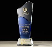 ADL Classic Blue Flame Crystal Trophy Récompenses d'événements sportifs personnalisés Souvenirs Annual Service Awards