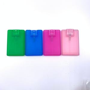 Factory Empty Flat Shoulder <b>Square</b> Travel Size 20Ml Plastic <b>Pocket</b> Spray Bottle Credit Card - Product Image 2