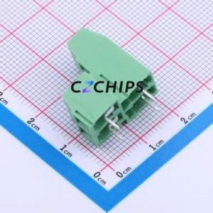 JL127A-50804G03 <b>Screw</b> Terminal <b>Block</b> Through hole Component (THT),P=5.08mm Connector 2x2P 5.08mm Green Through Hole - Product Image 2