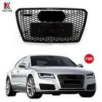 Grille de calandre de voiture KIETUNE RS7 en nid d'abeille, plastique ABS de haute qualité avec installation facile pour Audi A7 2012-2015
