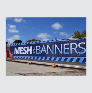Großhandel Banner-Digital gedruckt werbung kunden Stoff flex mesh zaun banner mit optional Pvc vinyl