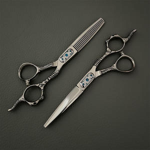 Ciseaux de coiffure à manche tête de taureau 6 pouces, ciseaux à effiler, lame standard, usage beauté, modèle droitier NT 6 - Product Image 2