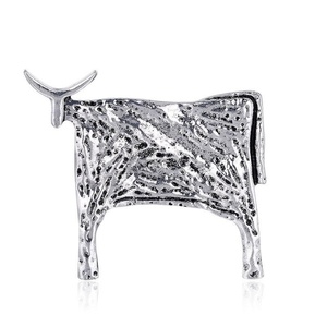 Broche de Peito de Animal em Liga de Zinco, Estilo Retrô Bronze Antigo, Zodíaco, Elegante e Personalizado, para Vestuário - Product Image 3