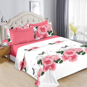 Baskılı Çarşaf Seti %100 Pamuk Düz Çarşaf ve Lastikli Çarşaf ile Uyumlu. Yatak Odaları ve Evler İçin Uygundur. - Product Image 2