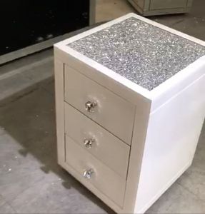 Bán Hot Crushed Kim Cương Nhân Đôi Đầu Giường 3 Ngăn Kéo Ngực Đầu Giường Bảng Đêm - Product Image 5