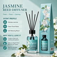 Lot de diffuseurs à bâtonnets de 100 ml avec bâtonnets en rotin, huile parfumée personnalisée pour la décoration intérieure et les programmes de vente au détail pour les acheteurs