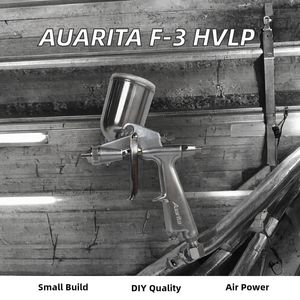 Pistola de Pulverización Neumática <span class=keywords><strong>Auarita</strong></span> F-3 con Boquilla de 1.0mm y Vaso de 125cc para Pintura de Acabado Automotriz y Superficies de Automóviles - Product Image 2