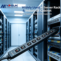 Kabinet Server Pusat Data Efisiensi Tinggi Tiga Fasa 7 Jalur T21 S21 P33 PDU 415V 63A Rak PDU Unit Distribusi Daya