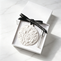 Coffret Cadeau en Stock : Diffuseur d'Huiles Essentielles en Céramique Parfumée, Plâtre Aromatique Écologique Fait Main, Fleur en Porcelaine pour Parfumer la Maison