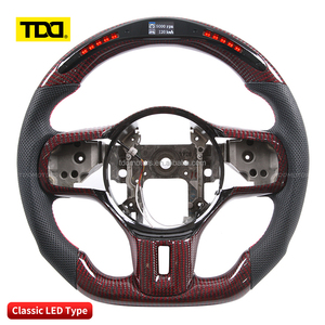 พวงมาลัยคาร์บอน TDD LED สำหรับ EVO EVO8 EVO9 สไตล์รถแข่ง พวงมาลัยคาร์บอนไฟเบอร์แท้แบบกำหนดเอง - Product Image 3