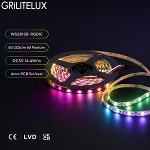 แถบไฟ LED ป้ายโค้ง SMD5050 5V 60 led/m สำหรับโลโก้ร้านค้าปลีก WS2812B - Product Image 1
