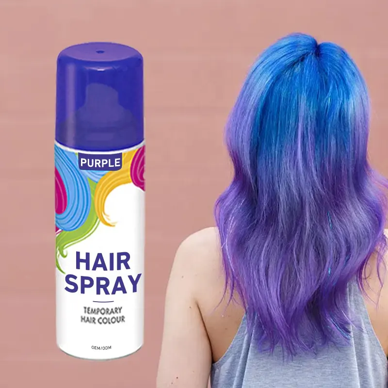 200ml 12 colore dei capelli prodotto vernice bianca spray per capelli