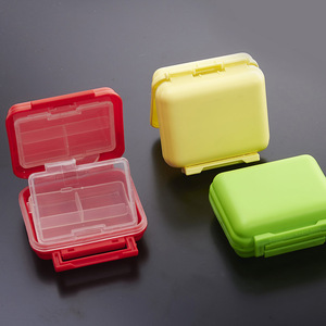 Mini <b>Portable</b> Medicine Box 6 Compartments Snap <b>Lock</b> Seal For Weekly Pills Storage Cases - Product Image 1