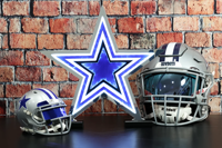 Vente en gros de lampes LED en plastique avec logo Infinity, impression numérique pour les Dallas Cowboys, décoration moderne 3D pour les fans de l'équipe, pour la maison, le bureau, le bar