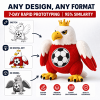Peluche Aigle de la Pologne 2028, Personnalisée, Thème Football Européen, Vente en Gros, OEM ODM, Jouet en Peluche, Mascotte de Football, Cadeau pour les Fans