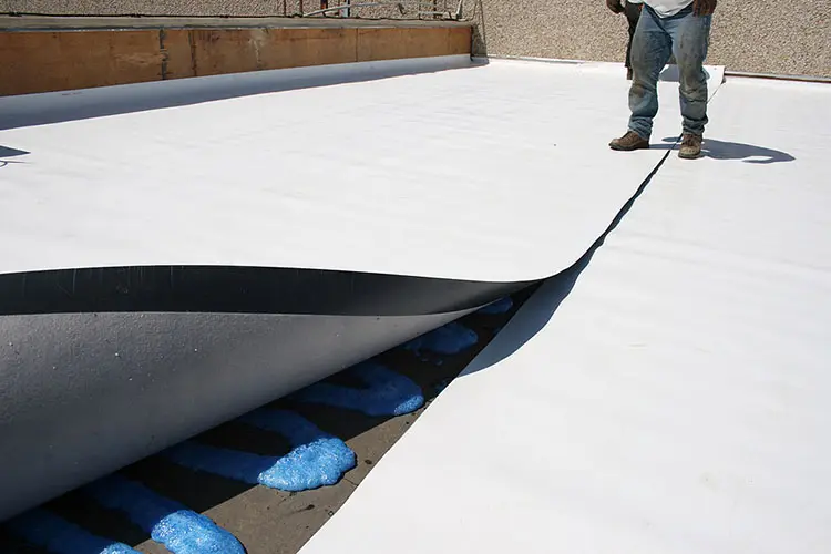 Pabrik Polivinil Klorida PVC Membran Tahan Air untuk Struktur Baja Logam Atap Tahan Air