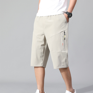 Nouveaux pantalons Capri pour hommes, pantalons de plage minces en pur coton et <span class=keywords><strong>shorts</strong></span> décontractés - Product Image 4