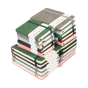 Factory Wholesale Custom Logo <b>A5</b> With Elastic Strap Pu Journal Diary Notebook <b>Notepad</b> Note Book PU Leather Notebooks - Product Image 2