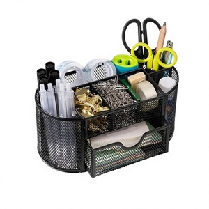 Latest Design Iron Wire Desk Organizer Customized Size Oval Shape Stationary Desk Organizer For Home Usage - Product Image 1