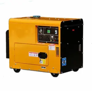 All copper 5kw diesel generator 220V/380V single/three phase 50hz portable with 4 wheels