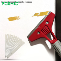 Foshio Design lame de grattoir de nettoyage en acier inoxydable de 4 pouces 10 pièces/paquet