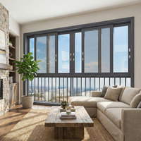 Ventanas Corredizas Verticales de Aleación de Aluminio de Alta Calidad para Cocina, Sala de Estar, Uso en Exteriores en Hoteles, Áreas Residenciales y Comerciales