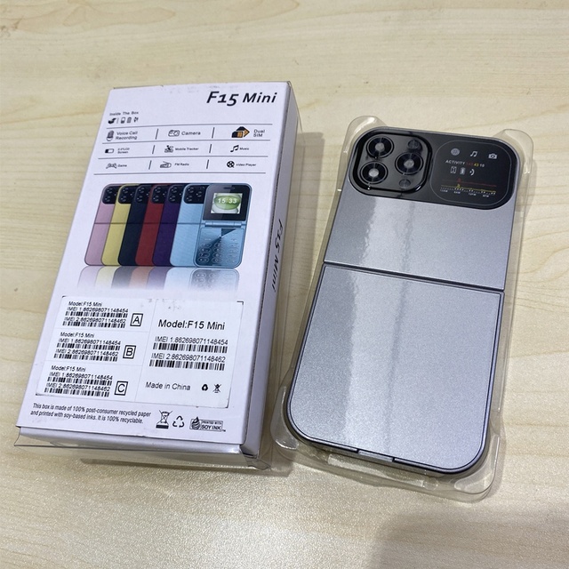 GSM Flip Mobile Phone New F15 Mini 2SIM Keypad 2.0 Inch Foldable Cell Phone 2G FM Small Flip Phone