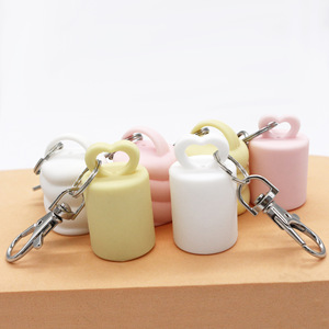 Silicone Keychain Cap Accessories Portable Durable Holder Keychain Compatible for <b>Lipgloss</b> Storage and Balm Cap - Product Image 5