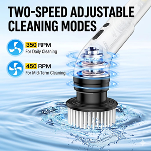 9-in-1 Electric Spin Scrubber Cordless Cleaning <b>Brush</b> Telescopic Handle USB Bathroom Tile Floor Kitchen Tub Shower Rechargeable - Product Image 1